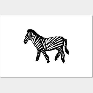 Zebras Pattern in Black and White Posters and Art